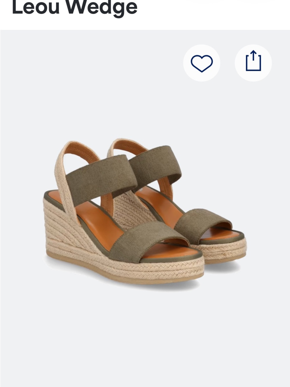 MIA Olive Canvas Espadrille Wedge Sandals